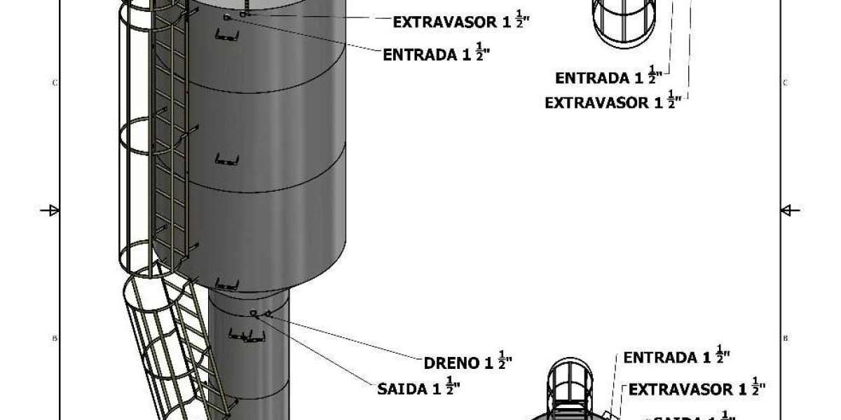 Horizontal cylindrical steel tank, capacity 10 cbm