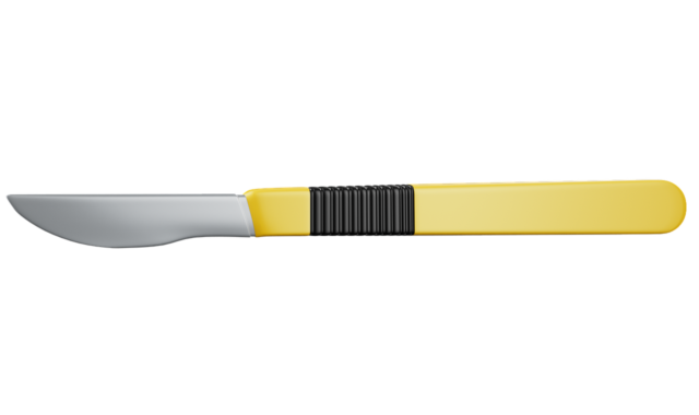 scalpel, surgery, medical, tool, surgical tool, operation, handle, yellow, metal, blade, office, healthcare, medicine, disposable, surgical instrument, sterile, hygiene, surgical blade, treatment, rounded