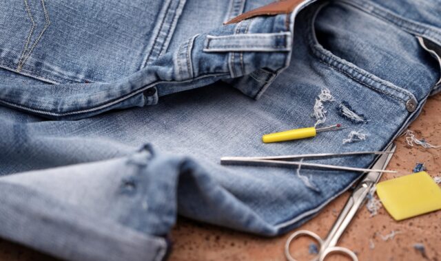 jeans, pants, repair, sew, patch, denim, shorts, fashion, clothcraft, craft, closeup, patch, denim, denim, denim, denim, denim